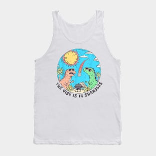 Vintage Retro The Vibes Are In Shambles Dinosaurs Tank Top